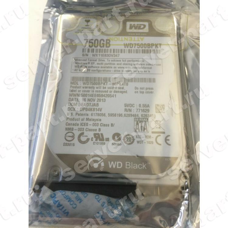 Жесткий Диск Western Digital Scorpio Black 750Gb (U300/7200/16Mb) SATAII 2,5"(WD7500BPKT)