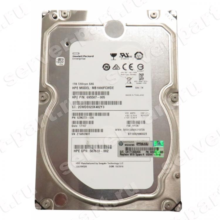 Жесткий Диск HP (Seagate) Constellation ES.3 ST1000NM0023 1Tb (U600/7200/128Mb) 6G SAS 3,5" For Gen4 Gen5 Gen6 Gen7 D2700 D6000(507613-001)