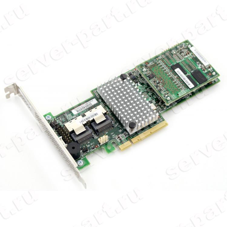 Контроллер SAS RAID IBM ServeRAID M5016 (LSI Logic) MegaRAID SAS LSISAS2208 CPU XOR PowerPC 800Mhz 1Gb Int-2xSFF8087 8xSAS/SATA RAID60 U600 SAS 2.0 PCI-E8x For x3200M3 x3250M3 x3400M2 x3400M3 x3500M2 x3500M3 x3550M2 x3550M3 x3650M2(90Y4304)
