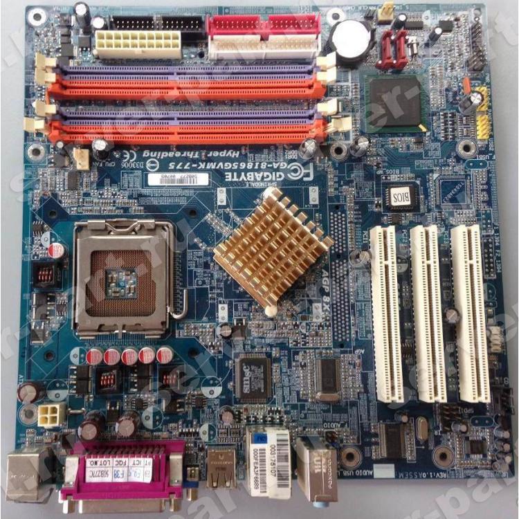 Материнская Плата Gigabyte i865GV S775 HT 4DualDDR SATA U100 3PCI SVGA LAN AC97-6ch mATX(GA-8I865GVMK-775)