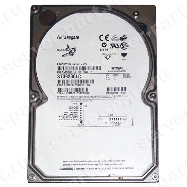 Жесткий Диск Seagate Barracuda 18XL 9,2Gb (U160/7200/2Mb) 80pin U160SCSI(ST39236LC)
