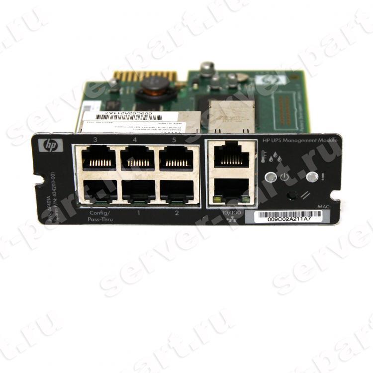 Плата Удаленного Управления HP UPS Management Module 10/100Мбит/сек 2xRJ45 6xRS-232 Web/SNMP For XR UPS R36000 R12000 R8000 R5500 R5500xr R3000 R3000xr R1500G2 R1500xr T2200xr T1500xr T1000xr(AF401A)