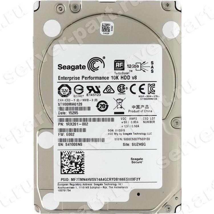 Жесткий Диск Seagate Enterprise Performance 10K HDD v8 900Gb (U1200/10000/128Mb) TurboBoost 512e 12G SAS 2,5"(ST900MM0128)