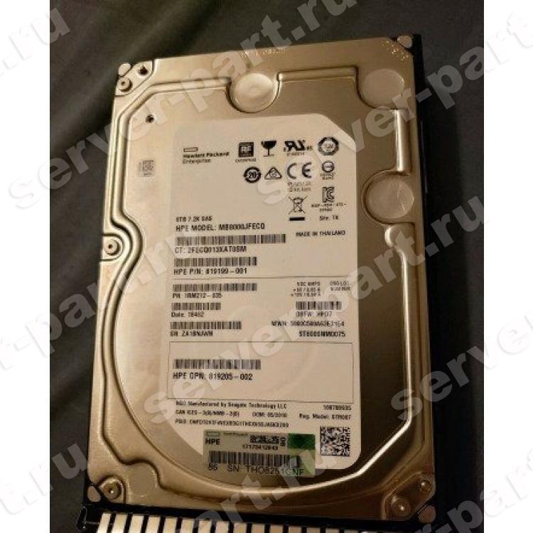 Жесткий Диск HP (Seagate) Enterprise Capacity 3.5 HDD v5 ST8000NM0075 8Tb (U1200/7200/256Mb) 512e 12G SAS 3,5" For Gen5 Gen6 Gen7 Gen8 Gen9 Gen10 D6020 D6000 Apollo Gen10 StoreVirtual 3000 3200(861590-B21)