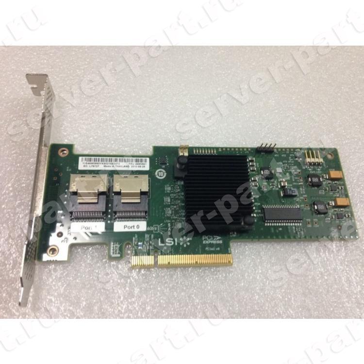 Контроллер SAS RAID IBM ServeRAID M1015 (LSI Logic) MegaRAID SAS CPU XOR PowerPC 440 533Mhz Int-2xSFF8087 8xSAS/SATA RAID10(50) U600 PCI-E8x 2.0(9220-8i)