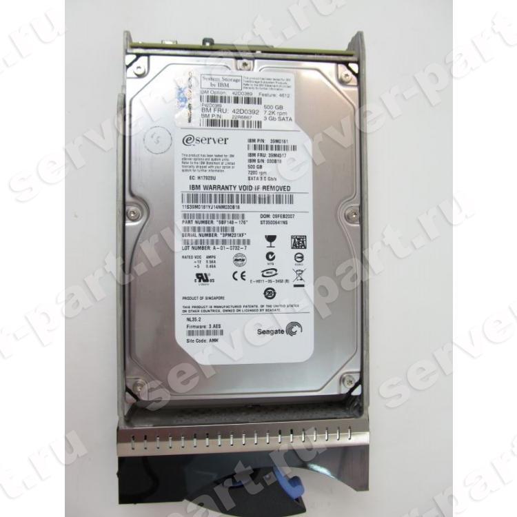 Жесткий Диск IBM System Storage (Seagate) NL35.2 ST3500641NS 500Gb (U300/7200/16Mb) NCQ SATAII To 40pin Fibre Channel 3,5" For DS4200 EXP420(42D0392)