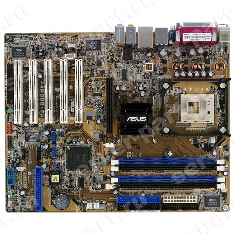 Материнская Плата ASUS i865PE Socket 478 HT 4DualDDR400 4SATARAID ATARAID U100 AGP8x 5PCI AC97-8ch LAN1000 IEEE1394 ATX(P4P800-E Deluxe)