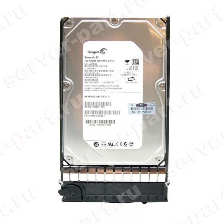Жесткий Диск HP (Seagate) Barracuda ES ST3750640NS 750Gb (U300/7200/16Mb) NCQ SATAII For Gen5 Gen5p Gen6 Gen7(459320-001)