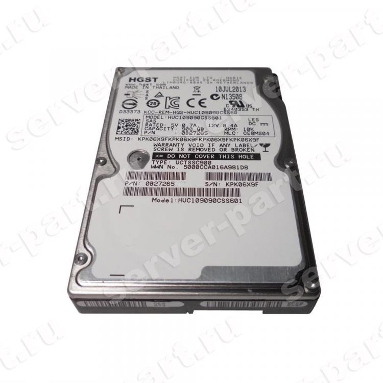 Жесткий Диск Hitachi Ultrastar C10K900 SED 900Gb (U600/10000/64Mb) SED 6G SAS 2,5"(HUC109090CSS601)