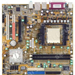 Материнская Плата Foxconn nForce4 S939 2DualDDR400 4SATA U133 PCI-E16x PCI-E1x 2PCI AC97-6ch LAN IEEE1394 mATX(NF4K8MC-ERS)