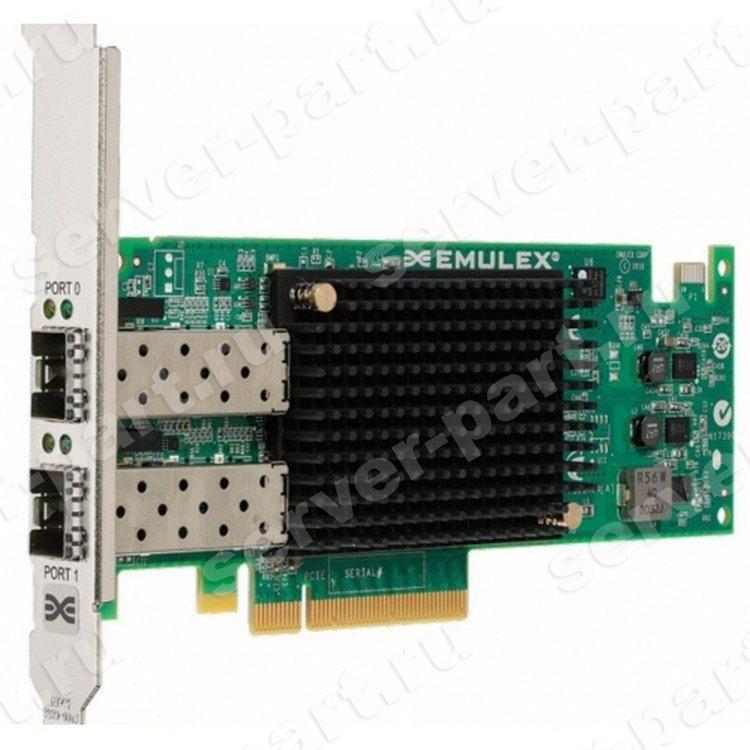 Сетевой Адаптер Emulex OneConnect Dual Port 10GbE Converged Network Adapters 2xSFP+ 2x10Гбит/сек 10GBase-SR Fibre Channel HBA LP iSCSI FCoE PCI-E8x 3.0(OCE14102-UM)