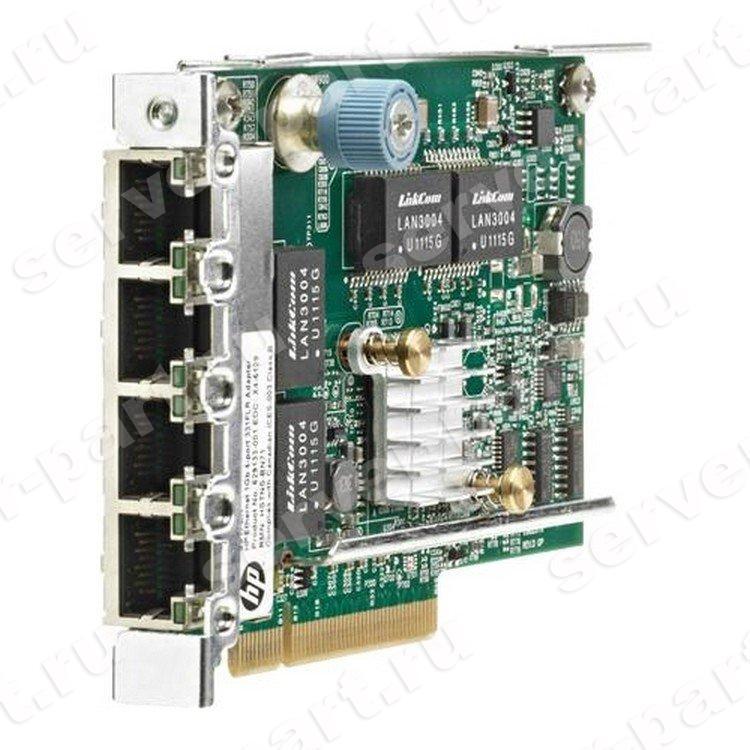 Сетевая Карта HP PCI Express Quad Port Gigabit Server Adapter FlexibleLOM 4x1Гбит/сек 4xRJ45 LP PCI-E8x 2.0 For Gen8(629133-002)