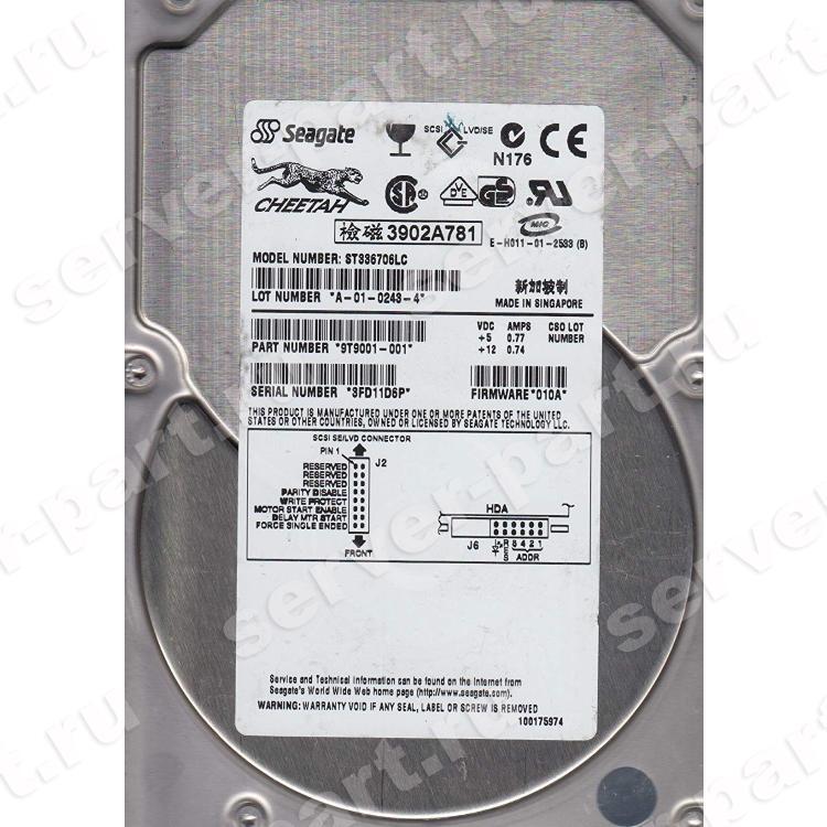 Жесткий Диск Seagate Cheetah 36ES 36,7Gb (U160/10000/4Mb) 80pin U160SCSI(ST336706LC)