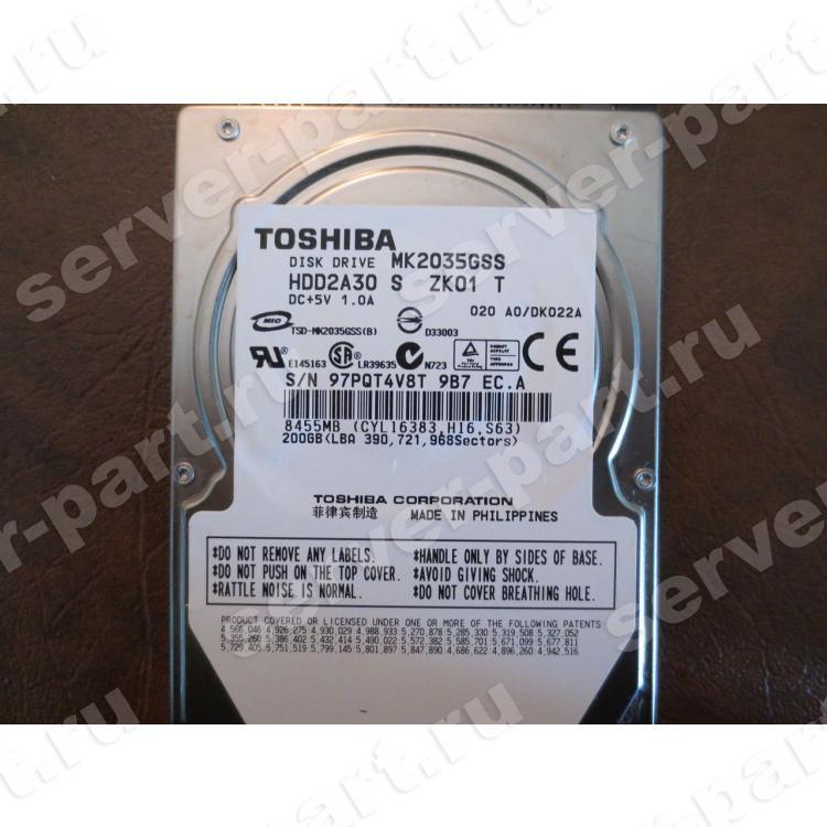 Жесткий Диск Toshiba 200Gb (U300/4200/8Mb) SATAII 2,5"(MK2035GSS)