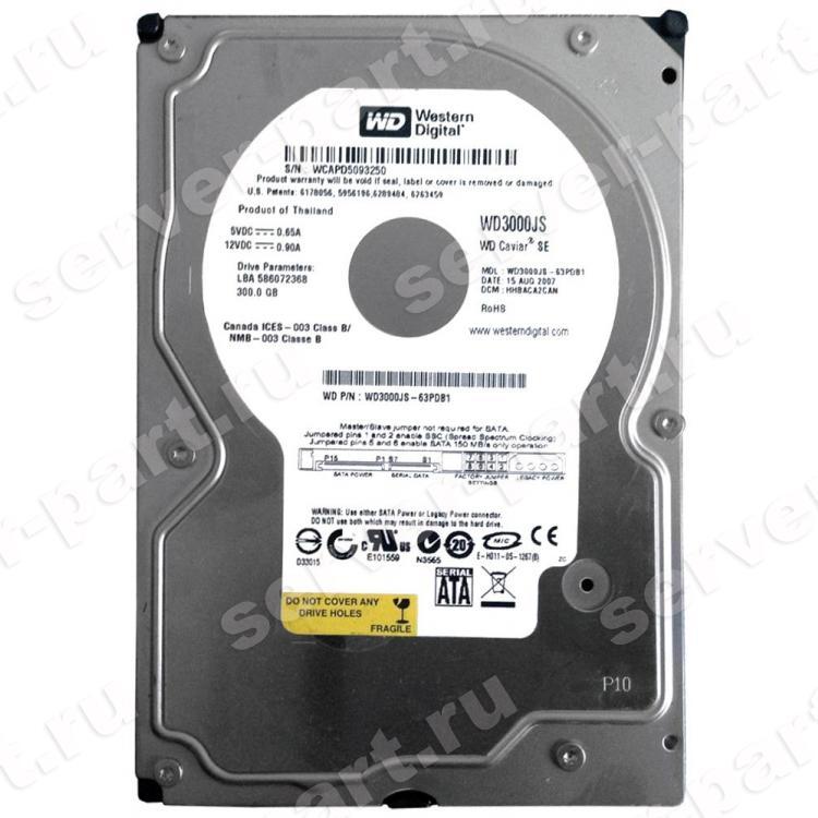 Жесткий Диск Western Digital Caviar SE 300Gb (U300/7200/8Mb) SATAII(WD3000JS-00PDB0) Жесткий Диск Western Digital Caviar SE 300Gb (U300/7200/8Mb) SATAII(WD3000JS-00PDB0)