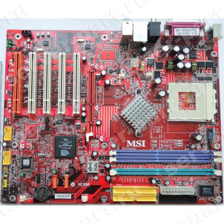 Материнская Плата Micro-Star nF2Ultra400 Socket 462 3DualDDR400 2SATA U133 AGP8x 5PCI AC97 LAN1000 ATX(MS-6570E K7N2 Delta2-FSR)