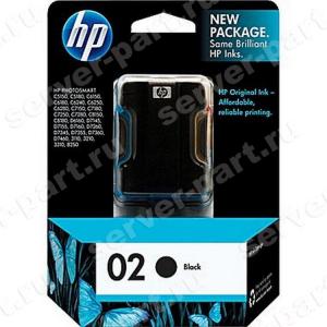 Картридж HP №02 BK Photosmart(31XX 7180 82XX C5100 C5170 C5173 C5175 C5177 C5190 C5194 C6150 C7100) 10ml Black(C8721WN)