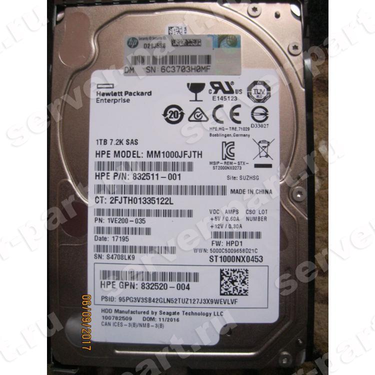 Жесткий Диск HP (Seagate) Enterprise Capacity 2.5 HDD ST1000NX0453 1Tb (U1200/7200/128Mb) 512n 12G SAS 2,5" For Gen8 Gen9 Gen10(765470-002)