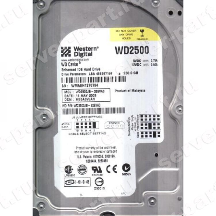 Жесткий Диск Western Digital Caviar 7200 SE 250Gb (U100/7200/8Mb) IDE(WD2500JB-00GVC0)