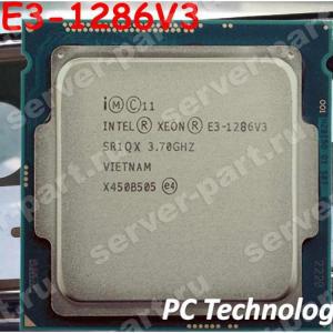 Процессор Intel Xeon E3 3700(4100)Mhz (5000/L3-8Mb) Quad Core 84Wt Socket LGA1150 Haswell(SR1QX)