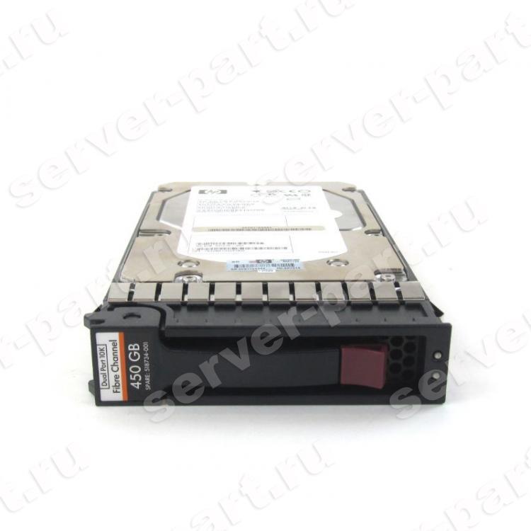 Жесткий Диск HP 450Gb (U4096/10000) 40pin Fibre Channel 3,5" For StorageWorks EVA 4400 6400 8400 M6412 EVA 4100 4000 6100 6000 8100 8000 M5314(518734-001)