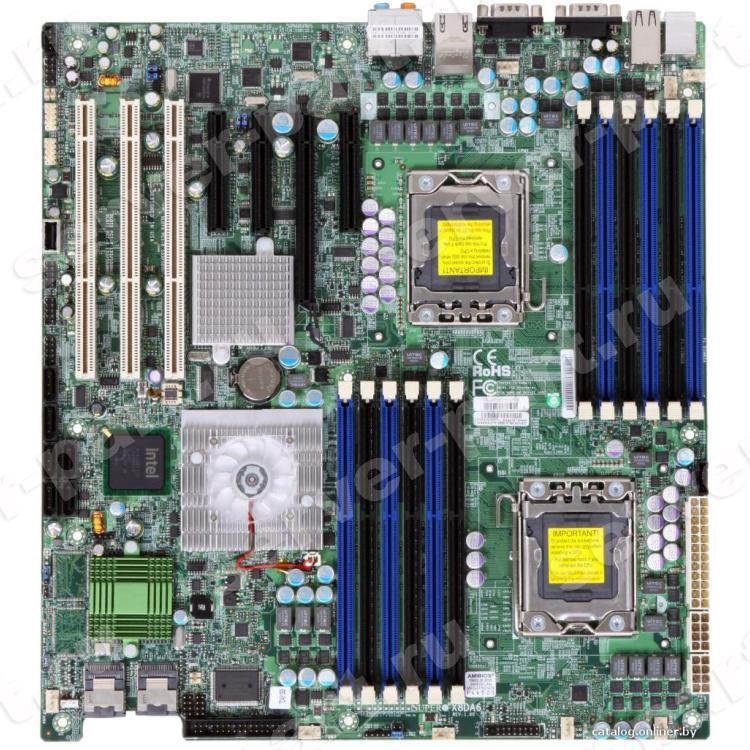 Материнская Плата Supermicro i5520 Dual Socket 1366 12DDR3 8SAS 2xSFF-8087 6SATAII PCI-E16x 3PCI-E8x 3PCI 2xGbLAN AC97-8ch IEEE1394 E-ATX 6400Mhz(X8DA6-O)