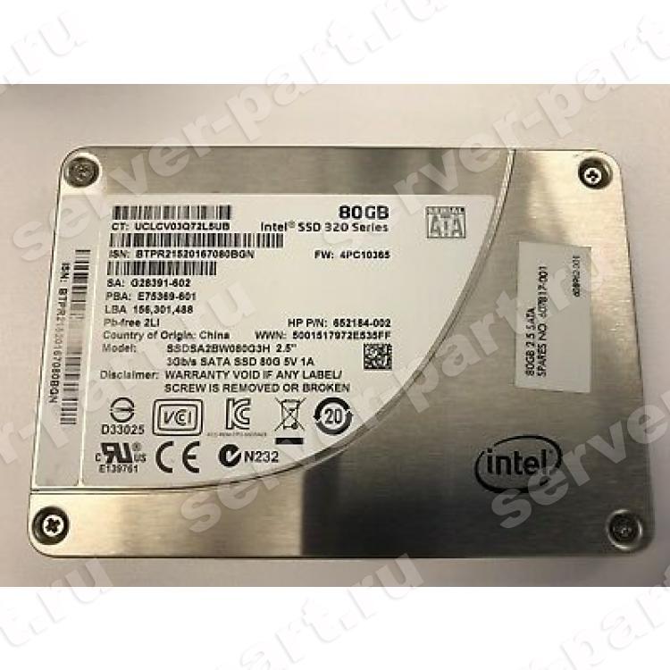 Твердотелый Накопитель SSD HP 80Gb 3G U300 SATAII For G5 G6 G7(VO0080ECHPK)
