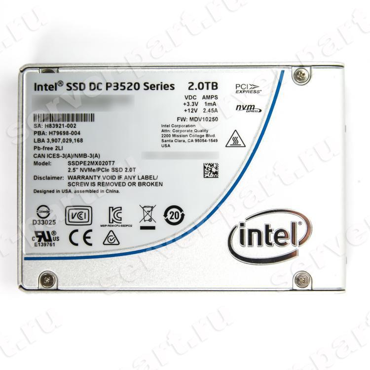 Intel ssd dc p3520 top