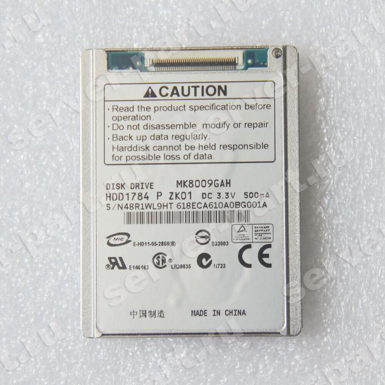 Жесткий Диск Toshiba 80Gb (U100/4200/8Mb) IDE IDC 1,8" For Apple iPod Video, Microsoft Zune and Notebooks(MK8009GAH)