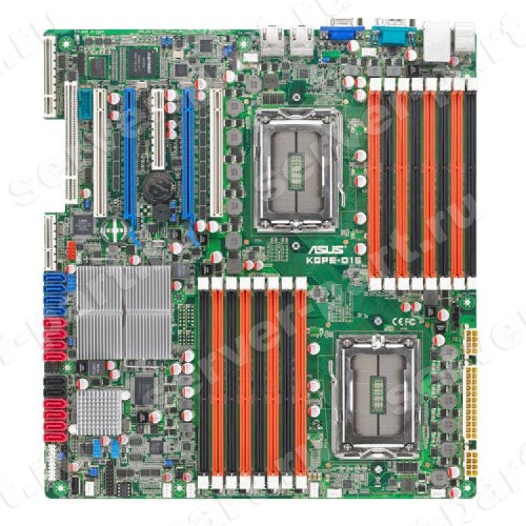 Материнская Плата ASUS AMD SR5690 Dual Socket G34 16DDRIII 0(8)SAS 6SATAII 4PCI-E16x PCI-E8x PCI 2xGbLAN IPMI KVM-Over-IP E-ATX(KGPE-D16 ASMB4-IKVM)