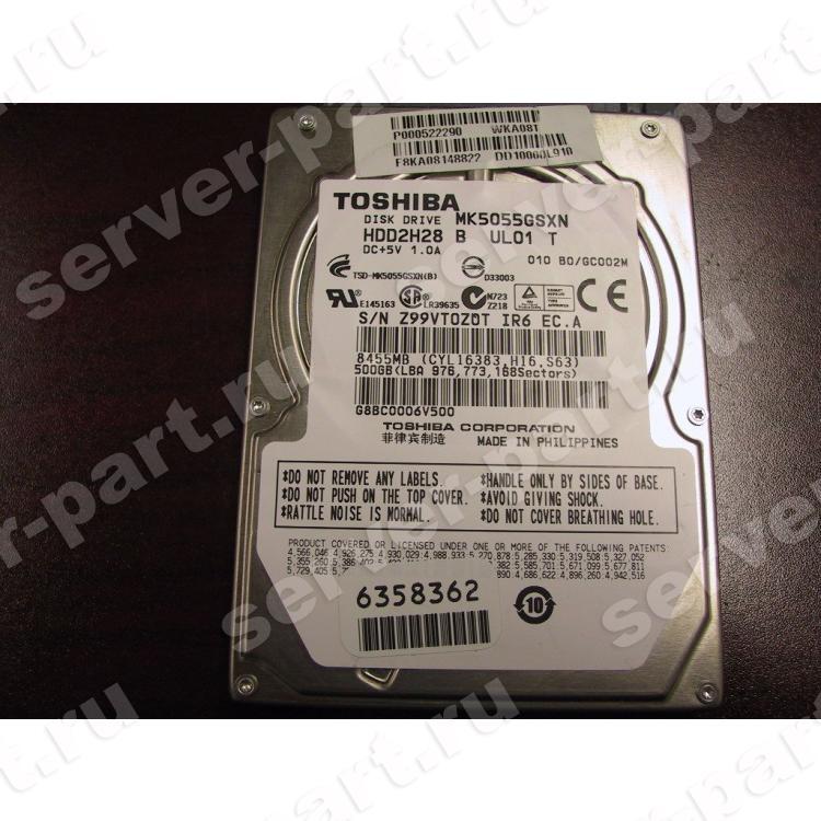 Жесткий Диск Toshiba 500Gb (U300/5400/8Mb) SATAII 2,5"(MK5055GSXN)