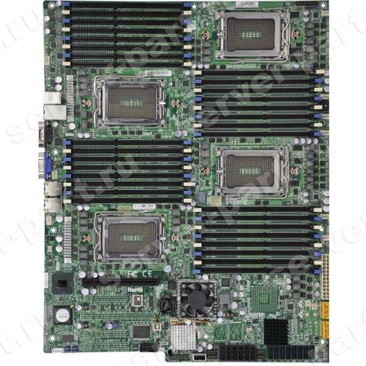 Материнская Плата Supermicro AMD SR5690 Quad Socket G34 32DDRIII 6SATAII 2PCI-E16x 2PCI-E8x 1xUIO 2xGbLAN IPMI KVM-Over-LAN SWTX Opteron 6000 Series For Chassis CSE-818TQ-1400LPB CSE-828TQ+-R1400LPB CSE-828TQ+-R1K43LPB(H8QGI-F)