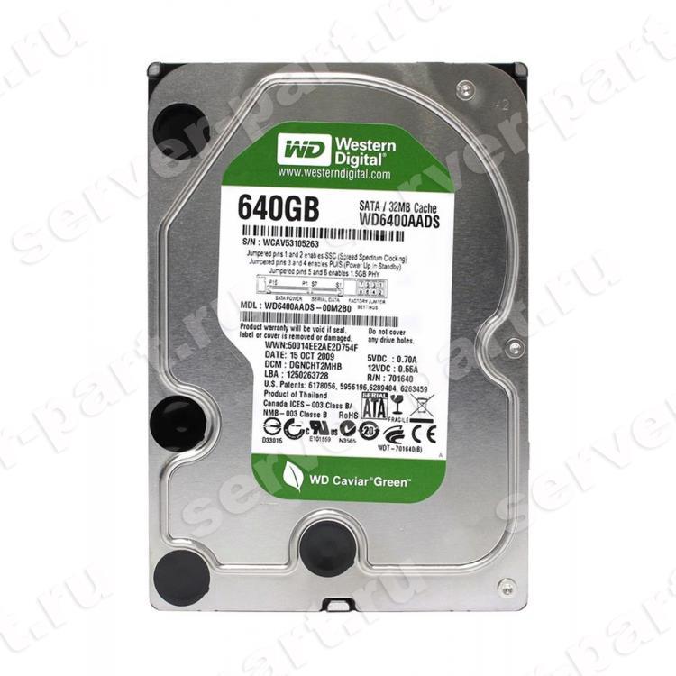 Жесткий Диск Western Digital Caviar Green 640Gb (U300/IntelliPower/32Mb) SATAII(WD6400AADS-00M2B0) Жесткий Диск Western Digital Caviar Green 640Gb (U300/IntelliPower/32Mb) SATAII(WD6400AADS-00M2B0)