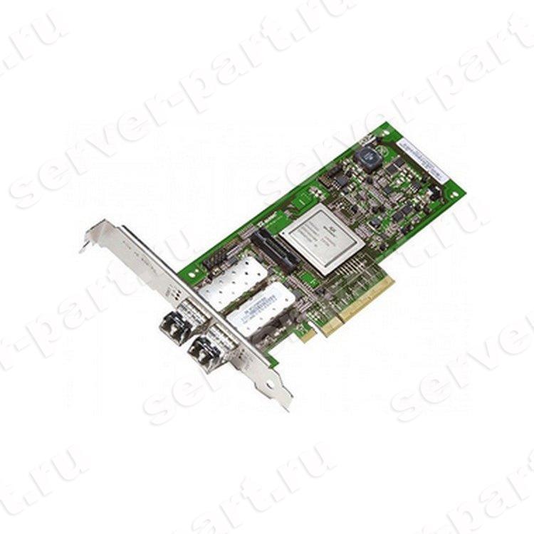Сетевой Адаптер Dell (Qlogic) 2x8Гбит/сек Dual Port Fibre Channel HBA LP PCI-E8x(332-0011)