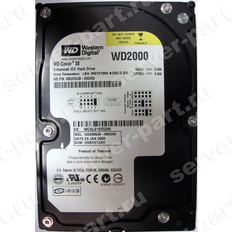 Жесткий Диск Western Digital Caviar 7200 SE 200Gb (U100/7200/8Mb) IDE(WD2000JB-00KFA0) Жесткий Диск Western Digital Caviar 7200 SE 200Gb (U100/7200/8Mb) IDE(WD2000JB-00KFA0)