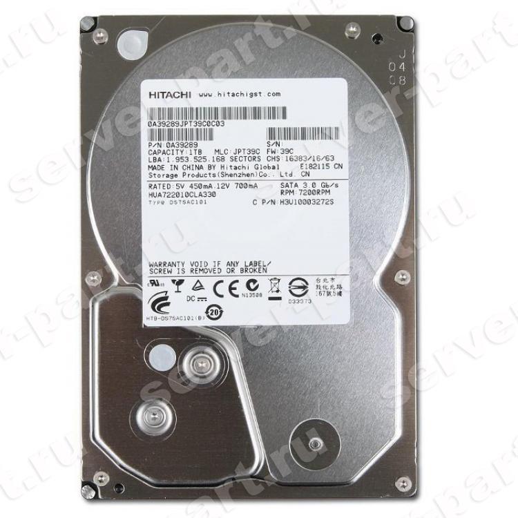 Жесткий Диск Hitachi Ultrastar A7K2000 1Tb (U300/7200/32Mb) SATAII(HUA722010CLA330)
