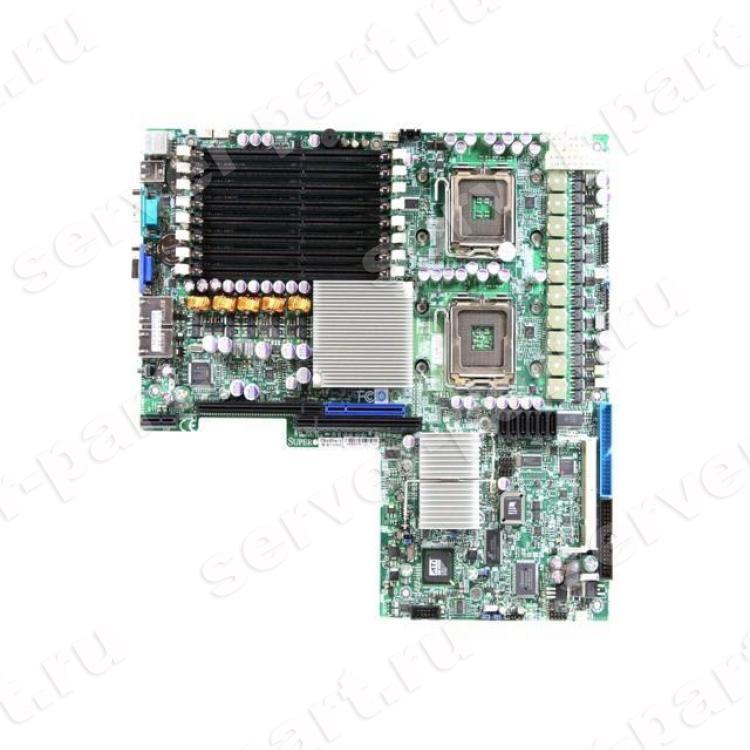 Материнская Плата Supermicro i5000P Dual Socket 771 8FBD 6SATAII U100 2PCI-E16x Riser PCI-E8x Riser SVGA 2xGbLAN E-ATX 1333Mhz 1U(X7DBU)