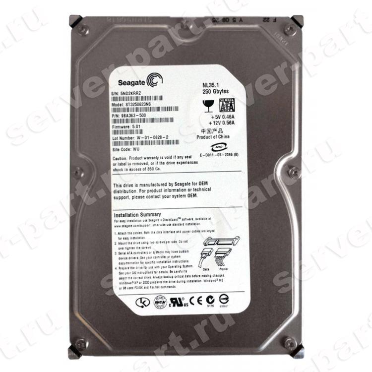 Жесткий Диск Seagate Barracuda 7200.8 250Gb (U150/7200/16Mb) NCQ SATA(ST3250623AS)