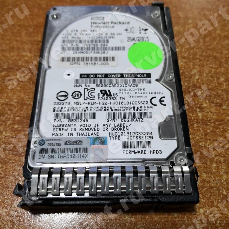 Жесткий Диск HP (Hitachi) Ultrastar C10K1800 HUC101812CSS204 1.2Tb (U1200/10520/128Mb) Secure Erase 512n 12G SAS 2,5" For Gen5 Gen6 Gen7 Gen8 Gen9 Gen10 MSA2052 MSA2050 MSA2042 MSA2040 MSA1050 MSA1040(807583-004)