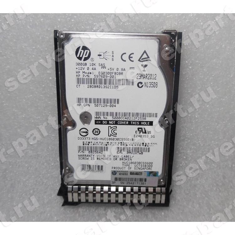 Жесткий Диск HP (Hitachi) Ultrastar C10K600 HUC106030CSS600 300Gb (U600/10000/64Mb) 6G SAS 2,5" For Gen4 Gen5 Gen6 Gen7 Integrity rx2800 i2 i4 rx6600 rx3600 rx2660(EG0300FBDBR)