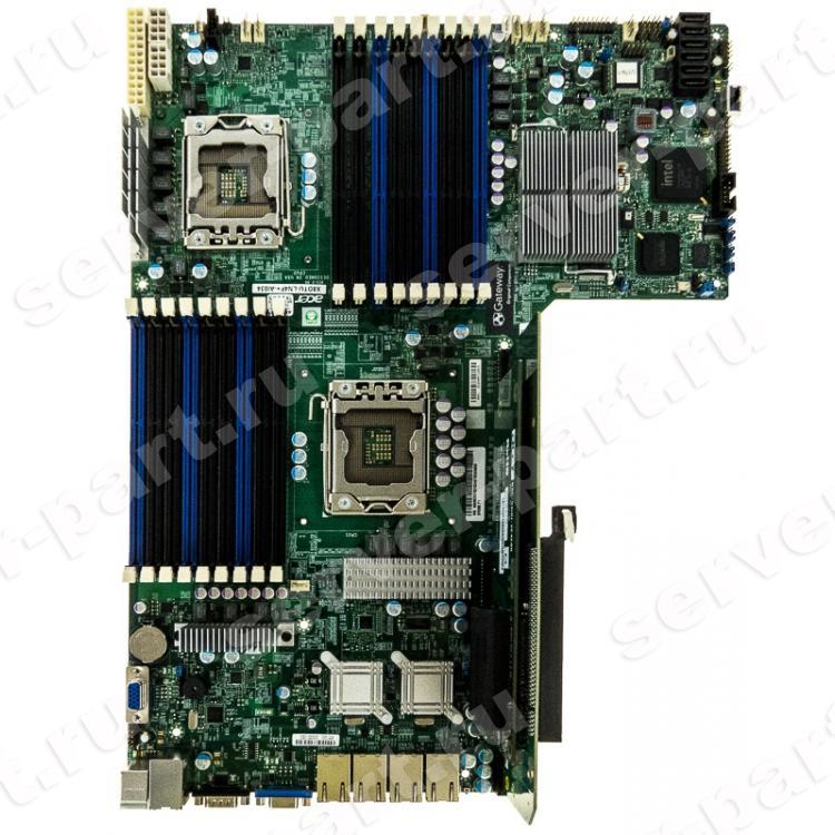Материнская Плата Supermicro i5520 Dual Socket 1366 18DDR3 6SATAII PCI-E16x 2.0/Riser PCI-E8x SVGA 4xGbLAN IPMI KVM-Over-LAN E-ATX 6400Mhz 1U(X8DTU-LN4F+)