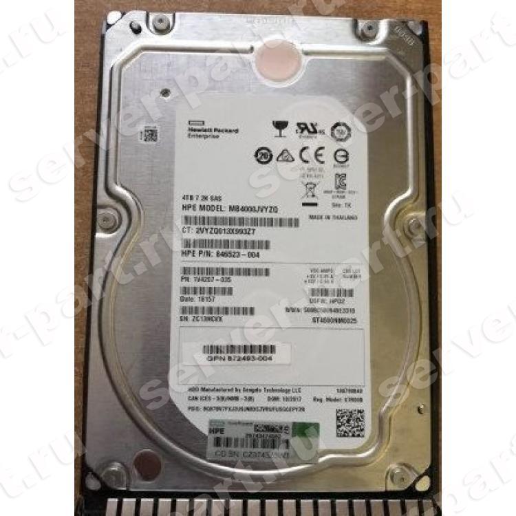 Жесткий Диск HP (Seagate) Enterprise Capacity 3.5 HDD v5 ST4000NM0025 4Tb (U1200/7200/128Mb) 512n 12G SAS 3,5" For Gen5 Gen6 Gen7 Gen8 Gen9 Gen10 D6020 D6000 Apollo Gen10 StoreVirtual 3000 3200(818369-004)