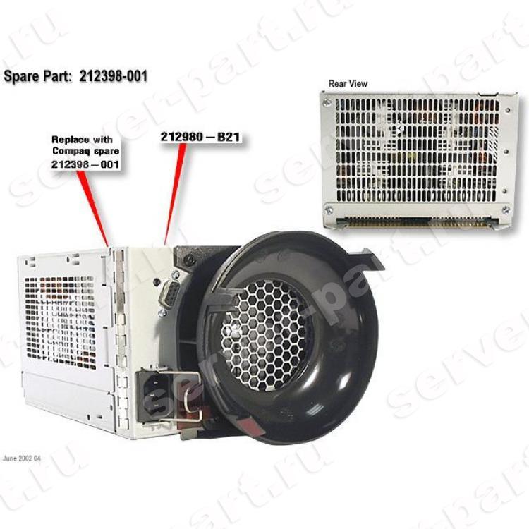 Резервный Блок Питания HP 499Wt для систем хранения StorageWorks AD542A AD542B AD542C 4354 M5214 M5314 MSA30 MSA500 MSA1000 EVA8100 EVA8000 EVA6100 EVA6000 AlphaServer ES80 ES47 ES45(DS-SE2UP-BA)